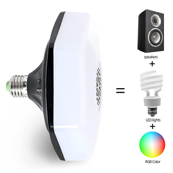 18W E27 Bluetooth RGBW LED-lampor Musikhögtalare Färgskiftande celllampa