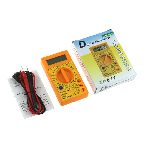 DT830B gul digitalt multimeter mini multimeter voltmeter elektriker