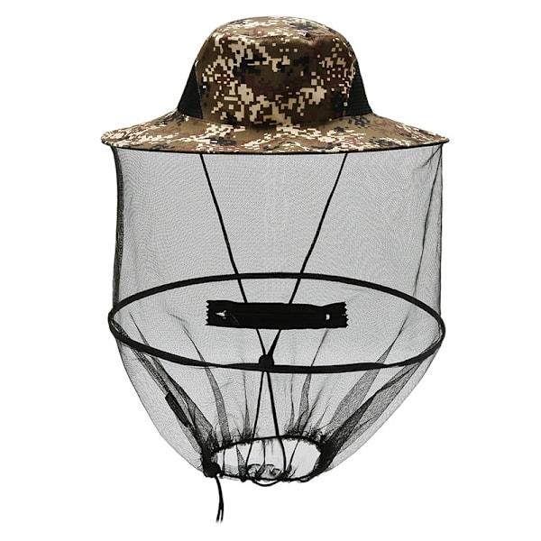 Hode Nett Hatt Avtakbar Sol Bee Safari Insektshatter med Netting for Fiske Jakt Hagearbeid Utendørs UV-beskyttelse