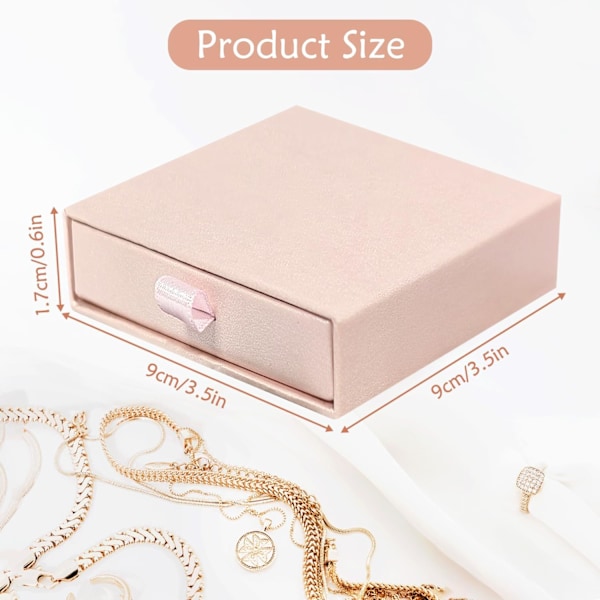 1 st Smyckespresentask Papper Smyckesdisplay Presentask 9*9*1,7cm/3,5*3,5*0,6in Liten Presentask