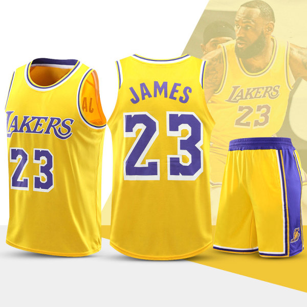 Nr 23 LeBron James Lakers Golden Classic Jersey