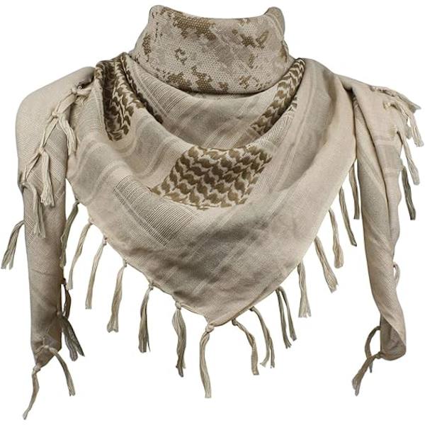 Bomulls Militär Shemagh Taktisk Öken Keffiyeh Halsduk Wrap style 1