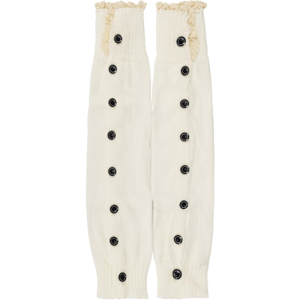Kawaii säärystimet tytöille ja naisille - Japanilaiset Lolita-säärystimet Y2K Harajuku -säärystimet Säärystimet Kawaii neulesukat white