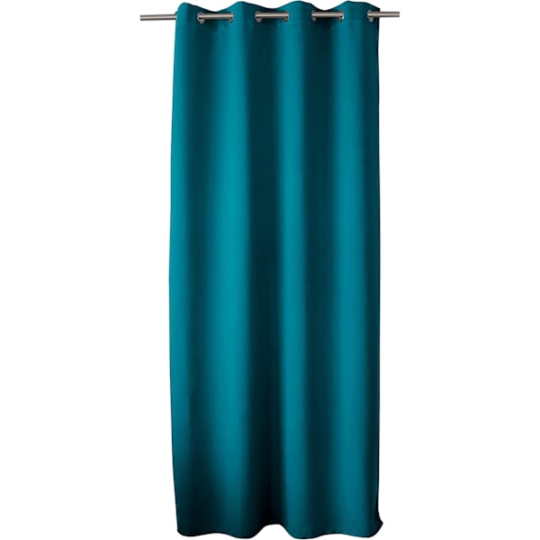 Mörkläggningsgardin - Värmeisolerande gardin mot kyla och värme 140x240 Ogenomskinlig gardin med öljetter Anti UV-ljus (sjöblå)