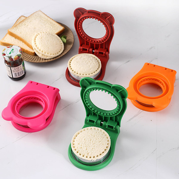 Sandwich Cutter og Forsegler Uncrustables Maker Skorpefri Brødskærer Sandwich Decruster Til Børn Tilbage til Skole Bento Box Tilbehør green
