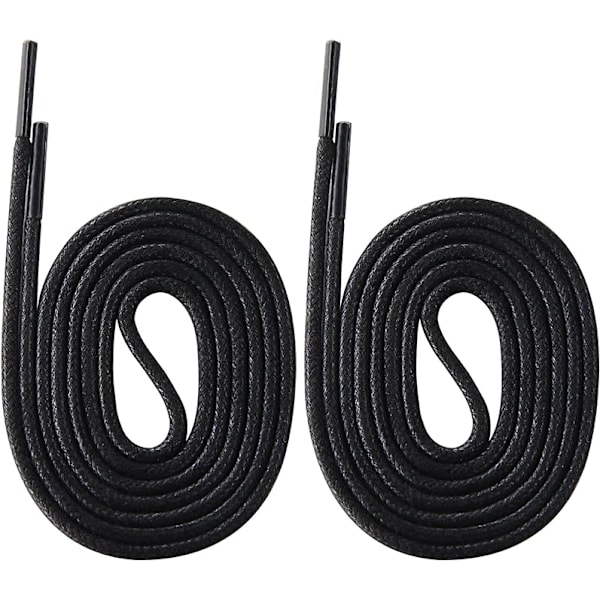 2 par runda vaxade skosnören, 2,5 mm tunna skosnören, slitstarka snören för skolsneakers och alla formella klädskor stövlar 90CM