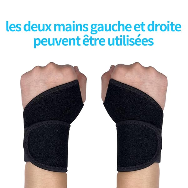 Par håndledsstøtte, sort håndledsstyrketræning støtte elastisk bandage
