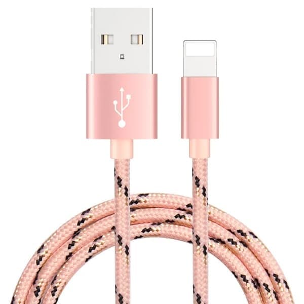 5-pack, 2 meter flätade Lightning-kablar för laddning och dataöverföring på iPhone 11/13/14 2M 2M