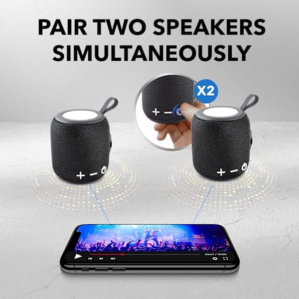 Bärbar Högtalare - 6 Timmar Speltid Bluetooth Trådlös Bärbar Högtalare | Vattentät Trådlös Bluetooth Högtalare | med Bluetooth