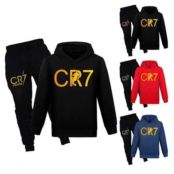 CR7 Ronaldo Barn Casual Treningsdress Fotball Genser Antrekk 100-170 Navy 120 for 5-6Y