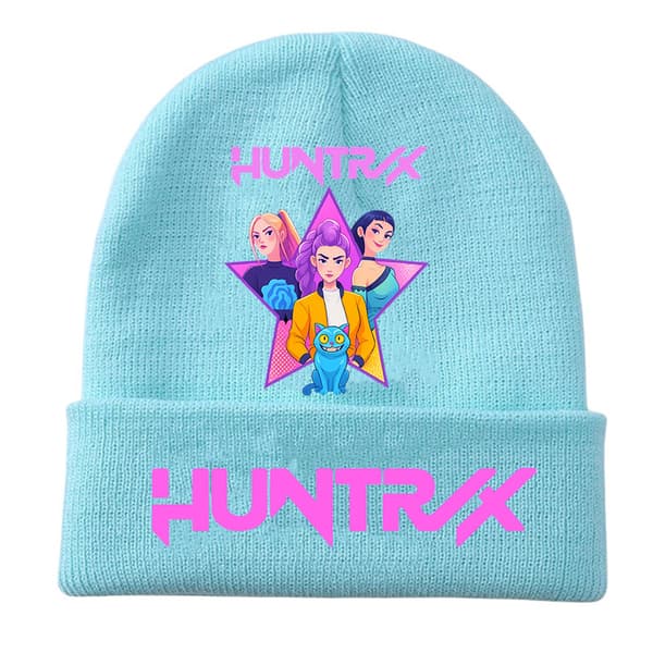KPOP Demon Hunter Tjock Varm Öronvärmare Hatt Herr Vinter Ridning Stickad Hatt 6 grey