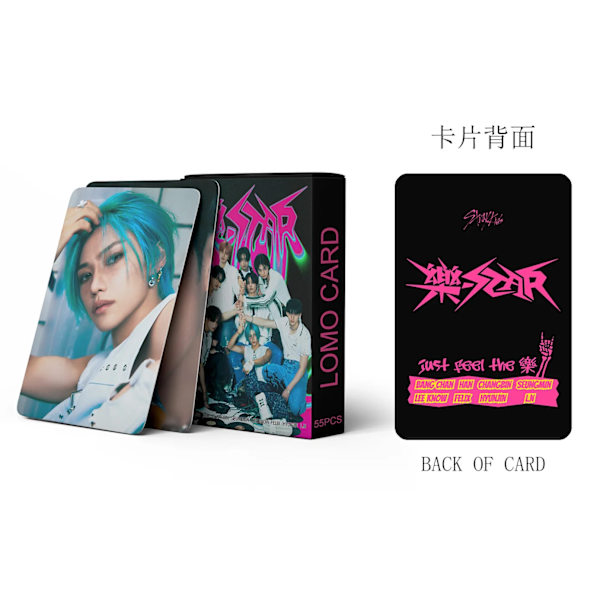 55 st Kpop Stray Kids Lomo-kort Rock STAR Nya album fotokort Straykids foton tryckkort stray kids