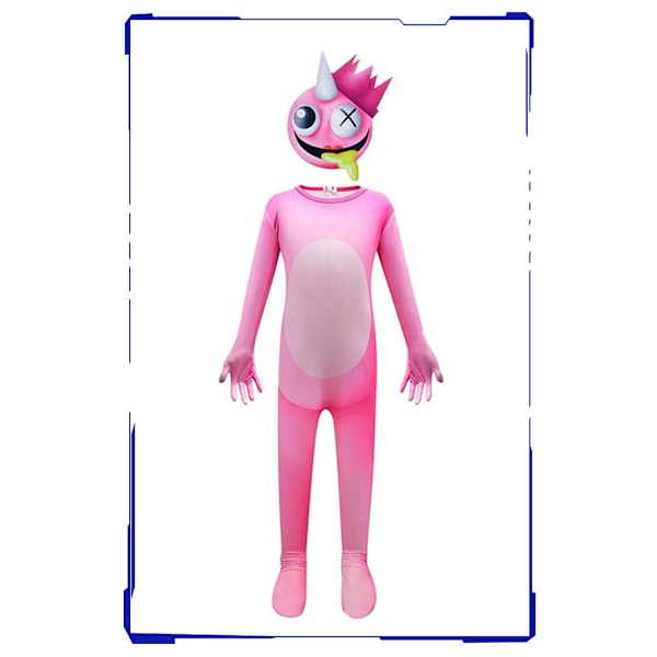 Rainbow Friends Børns Blå Monstre Cosplay Horror Kostumer Pink 120