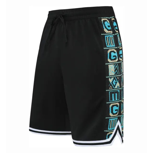 Basketballshorts til mænd Løbetræningsshorts Sport Gym Hurtigttørrende træningsshorts til mænd fitness-sportstøj Black XXXL(Height185-190)