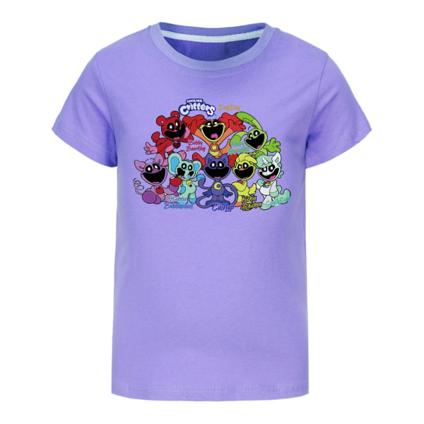 Playtime Kapitel 3 The Smiling Critters T-shirt Pojkar Flickor T-shirt Tecknad Anime T-shirts Harajuku Toppar T-shirts Sommar Kortärmad purple 110cm