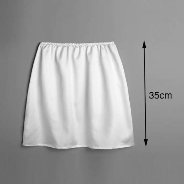 Summer Slips Dam Casual Mini Kjolar. Dam Basic kjol Underklänning Vestidos Lös Half Slips Underkjol Underkjol white 35cm M