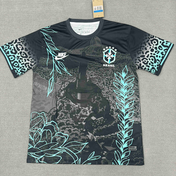 Brasilian Erityispainos Jalkapallopaita 2024-2025 S-2XL Black L