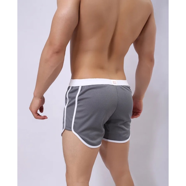 Sommer Herre Sport Løbeshorts Gym Lommestropper Bodybuilding Fitness Strandshorts grey XXL