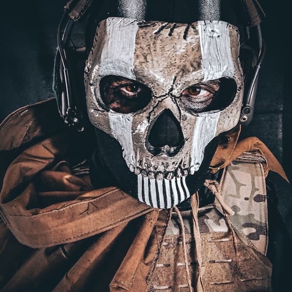 Ghost Maske V2 - Operatør MW2 airsoft COD Cosplay Airsoft Taktisk Hodeskalle Full Maske b