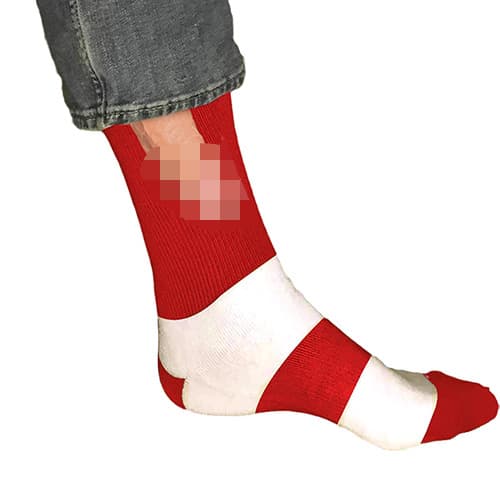 Voksne Nyhedsmønstrede Sokker Afslappede Midt-læg Sokker Til Mænd Kvinder Red White Stripe knit