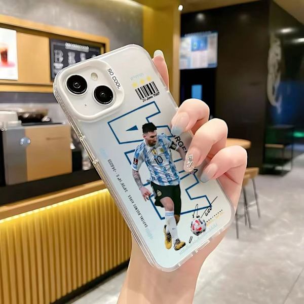 IPHONE 17 Air Pro Pro max Deksel MESSI Mønster Hvit Blå Blue iphone 17 pro max