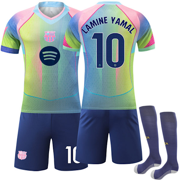 FC Barcelona kinderset 8 Pedri 1e team 25/26 officiële replica kinderset met T-shirt en broek Blaugrana, Rood/Blauw, 10 jaar