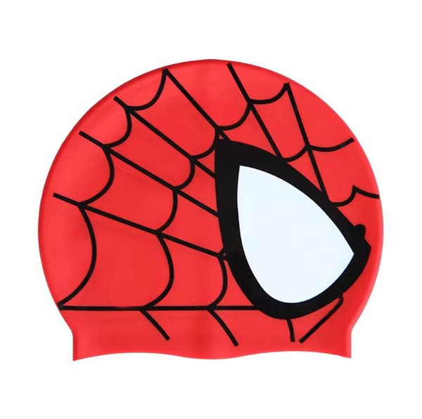 Barn Spiderman Silikon Svømmehette Barn Gutter Jenter Vanntett Svømmehatt Navy