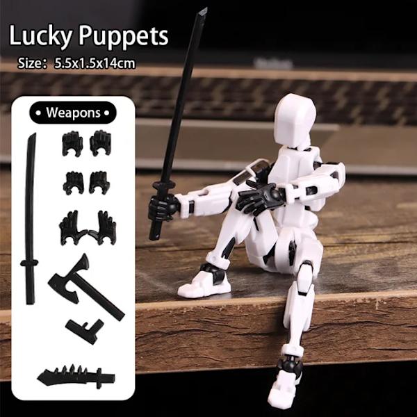 Titan 13 Actionfigur T13 Modellfigurer 3D-utskrivna Multi-Jointed Rörlig Lucky 13 Actionfigur Nova 13 Actionfigur Dummy WHITE 14cm