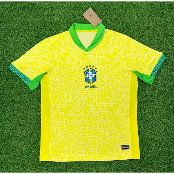 Kausi 2425 Brasilia Koti Vieras Lyhythihainen Jalkapallopaita Nopeasti Kuivuva Hengittävä Urheiluvaatteet Home 1 S
