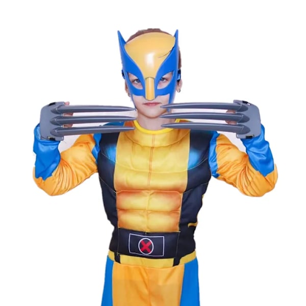 Wolverine Cosplay Kostume Halloween Jul Børnekostume Superhelt 100-150 L (130-144CM)