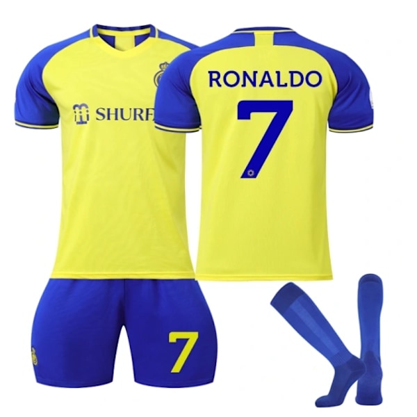 Ronaldo Al-Nassr Fodbold T-shirt 2023 Fodbold Træningstrøje til børn og voksne XL