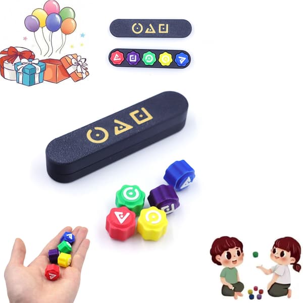 Squid Game 2 Gonggi & Etui Koreansk Nytt Mønster Svart New Pattern