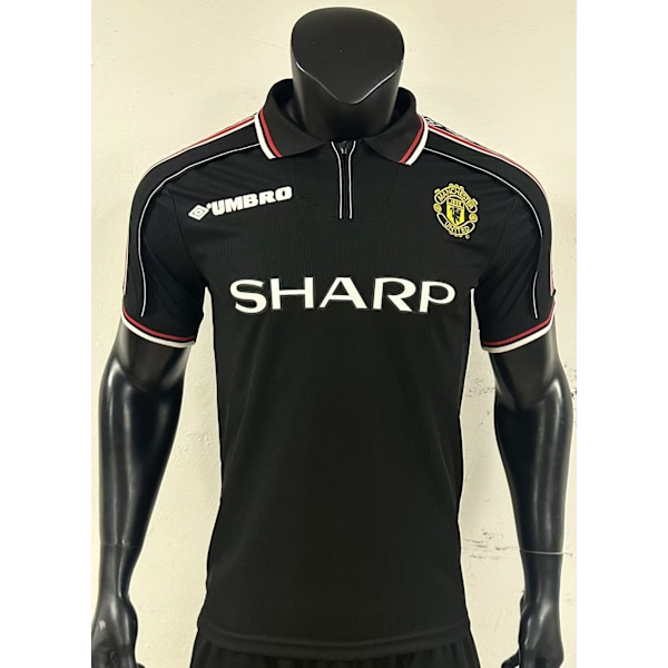 98-99 Manchester United F.C. Bortedrakt Fotball Uniform T-skjorte S-2XL Away S