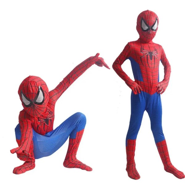 Hämähäkkimies Lasten Asu Supersankari Hyppyhaalari Miles Morales Cosplay Zentai Bodysuit Halloween Karnevaali Asut Pojille Ja Tytöille 011 150