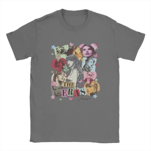 Taylor Concert T-Shirts Swifts Unisex the eras turnésångare Awesome Cotton Tee Shirt Dark Grey S