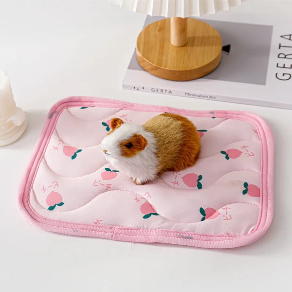 Lille kæledyrs køle måtte sommer is silke kølig følelse kæledyrs måtte hamster kennel måtte marsvin chinchilla kanin lille kæledyr køle måtte A 31X21CM