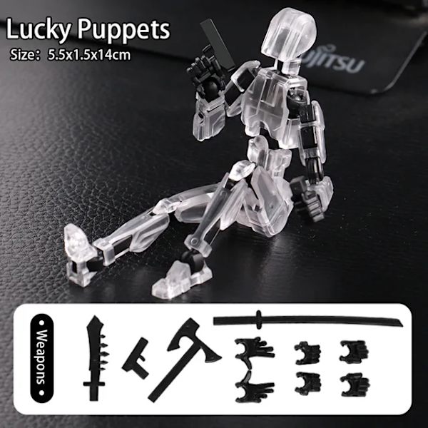 Titan 13 Actionfigur T13 Modellfigurer 3D-utskrivna Multi-ledade Rörliga Lucky 13 Actionfigur Nova 13 Actionfigur Dummy Clear 14cm