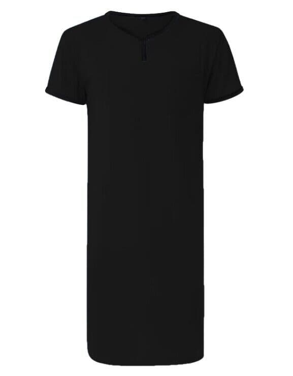 Lösa pyjamasar för män, andningsbart sovplagg för natten Black XXXL