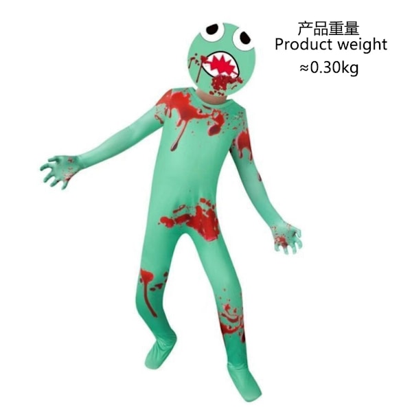 Rainbow Friends Kids Blue Monsters Cosplay Horror Kostymer Green 140