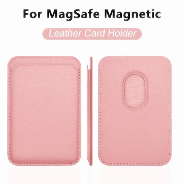 Luxury for Magsafe magneettinen nahkainen lompakkokotelo iPhone 11 12 13 14 15 Pro Max S23 korttipidike puhelinkotelo Pink
