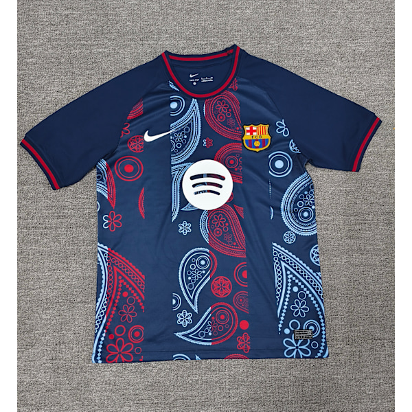 24-25 FC Barcelona Special Edition Jersey Vit Blå Marin Fotbollströja S-2XL Navy Blue L