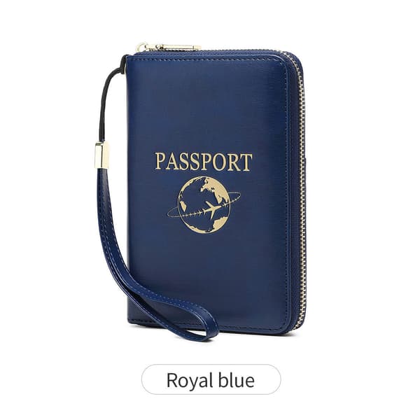 RFID-blokkerende reiselommebok og organisator dark blue