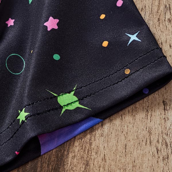 Flicka Sommar Enhörning Tryckt Söt Pyjamas Set Svart Black 90cm（2-3y）