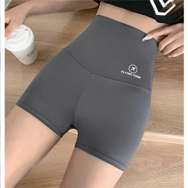 Kvinnor Säkerhetsbyxor Sexiga Butt Lifter Shapewear Seamless Invisible Ice Silk Shorts Hög midja Slimming Trosor Boxer Gray S