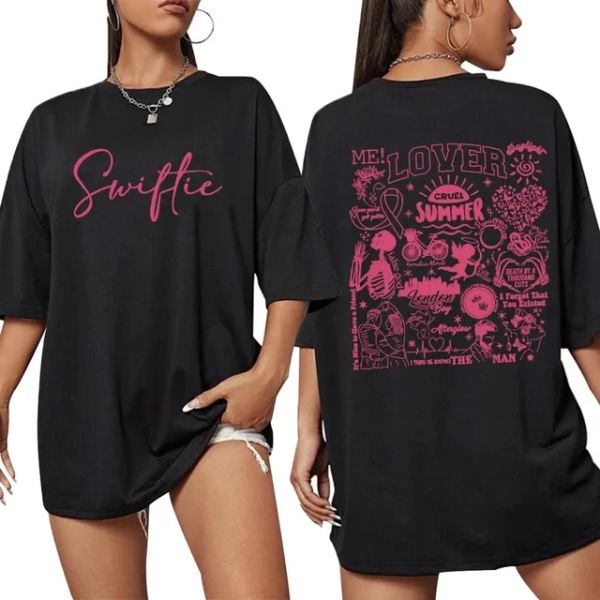 Women Swiftie Retro Y2K Print T-Shirt - Dame Sommer Fashion Top Casual Top Personlighed T-Shirt til Kvinder 5 XL