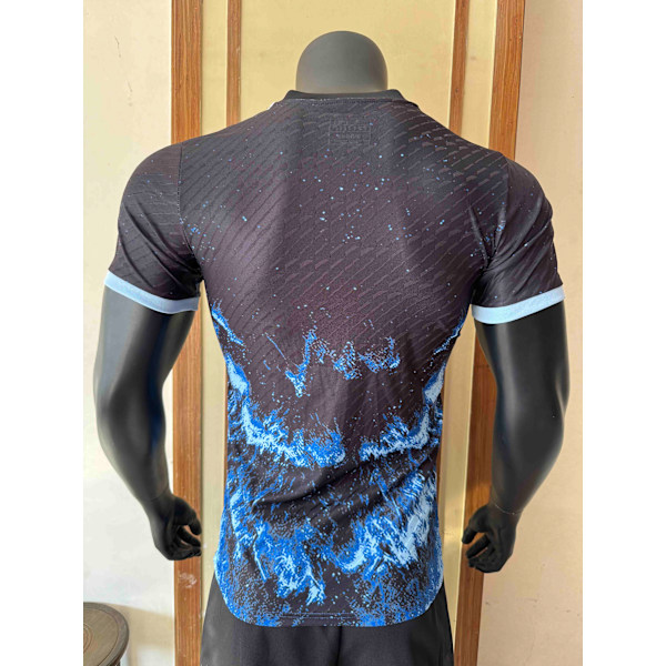 25-26 Real Madrid CF Blå Svart Fotbollsuniform T-shirt S-2XL Black Blue M
