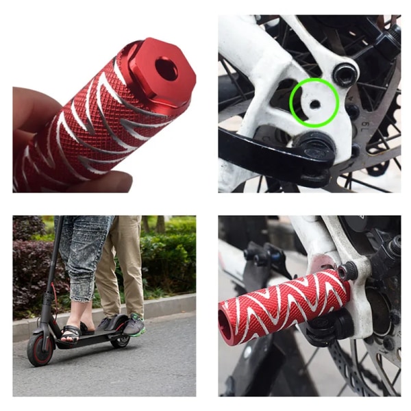 Universal Scooter Bakre Fotstøtte Pedaler Bak Pedal Bakre Føtter Hvileputer for Xiaomi Mijia M365 Elektrisk Scooter Tilbehør red