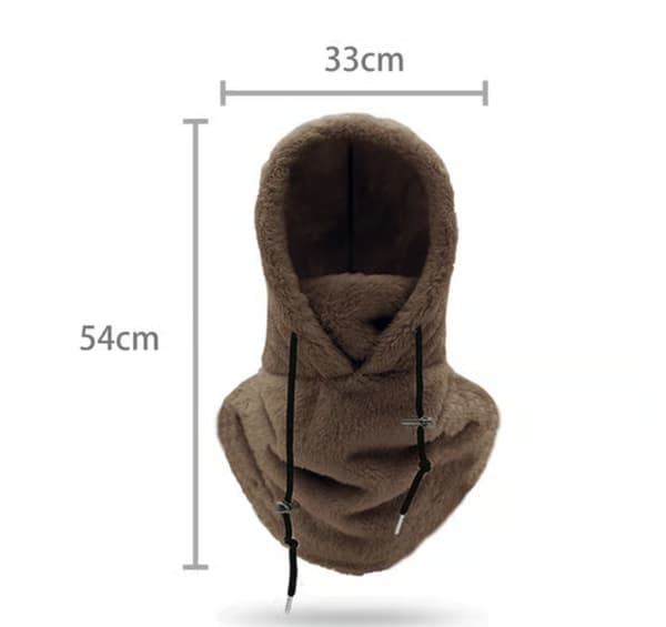 Unisex finlandshette, ansikts- og halsvarmer Deep Brown Adjustable