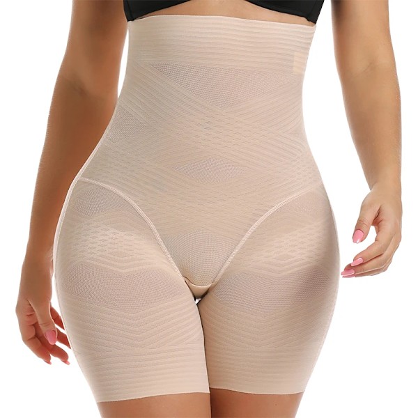 Hög Midja Butt Lifter Slimmande Underkläder Body Shaper Kvinnor Shapewear Tummy Control Trosor Lår Slimmer Säkerhetsshorts Nude L
