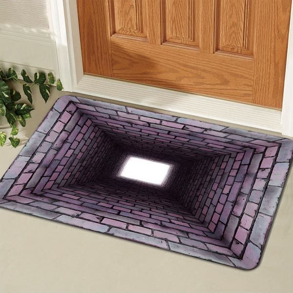 3D Dörrmatta – Optisk Illusion, Halkfri, Mikrofiber, Maskintvätt 50*80cm